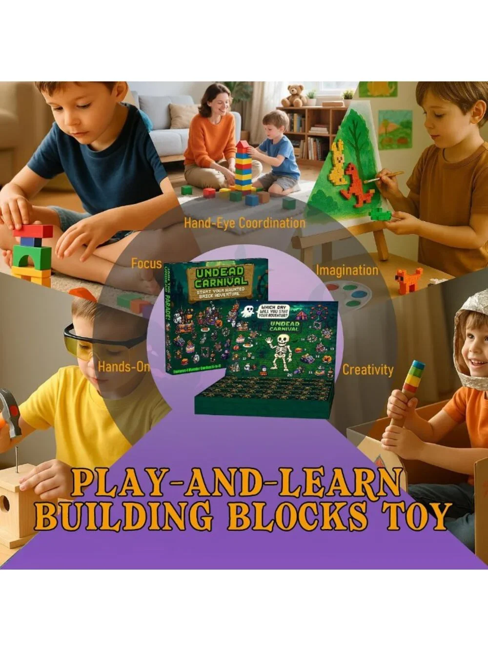 31-Day Halloween Advent Calendar 2026 | Building Blocks Set for Teens & Kids